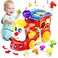 Baby Toys for 1 Year Old Boy Girl Gift Musical Train Baby Toys 6-12 12-18 Months,Early Educational Learning Montessori Kids Toys with Blocks/Light Toddler Christmas Birthday Gifts for 1 2 3 Year Old