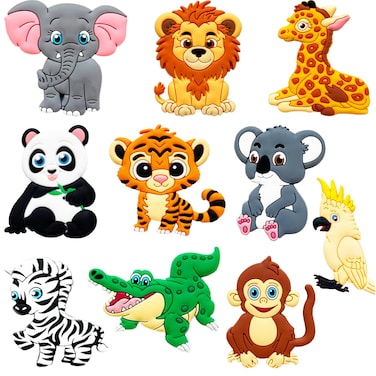 Fridge Magnets for Toddlers - Cute Animal Magnets for Kids - Toddler Magnets for Refrigerator - Magnetic Animals for Fridge - Rubber Kid Magnet Toys - Large Refrigerator Magnets for Toddlers