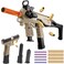 Bugrtey Soft Bullet Two Modes Toy Gun Blaster, Realistic with Shell Ejecting Design&amp;Sight&amp;Infrared Scope, Cheap with 3 Clips &amp; 80 Foam Bullets, Gifts for Boys Girls Adults Age 8+