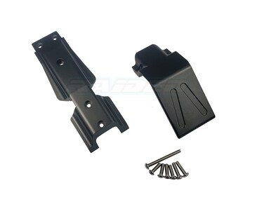 Aluminium Alloy Front Chassis Skid Plate fits Traxxas 1/10 New EREVO 2.0 E REVO - Black