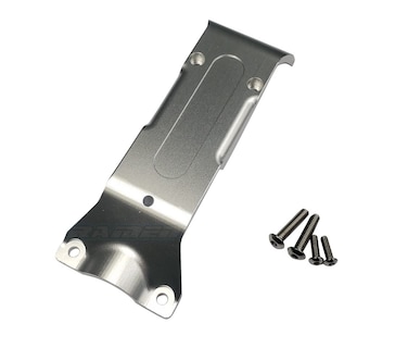 Aluminium Alloy Rear Chassis Skid Plate fits Traxxas 1/10 New EREVO 2.0 E REVO - Silver