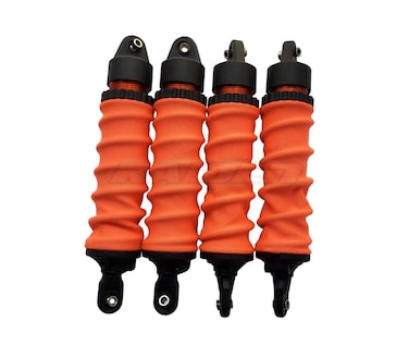 Damper Shock Sleeves Dirt Dust Resist Guard Cover for Traxxas 1/10 Maxx V1 V2 Newest 4pcs - Orange