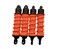 Damper Shock Sleeves Dirt Dust Resist Guard Cover for Traxxas 1/10 Maxx V1 V2 Newest 4pcs - Orange