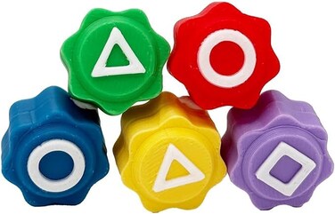 JouiWazzho Korean Folk Game Set (Korean Traditional Play Game)- Jebi chagi, Gong-gi, Biseokchigi, Paeng-y, DDAKJI, Family Travel Games (Suits)