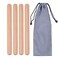 2 Pairs Classical Wood Claves Musical Percussion Instrument, 8 Inch Rhythm Natural Hardwood Sticks with a Carry Bag