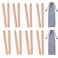 8 Pairs (16 Packs) Classical Wood Claves Musical Percussion Instrument, 8 Inch Natural Hardwood Rhythm Sticks with 2 Carry Bags for Adults and Kids