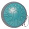 Rain Drum Steel Tongue Drum 12 Inches 15 Notes Musical Instruments, D Major Handpan Drum Percussion Instrument with Soft Bag, Music Book and 2 Mallets for Meditation (green)