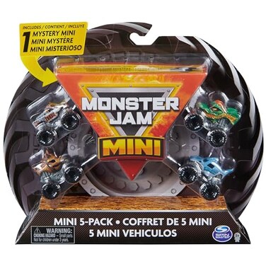 Monster Jam, Official Mini 5-Pack with Mystery Collectible Monster Truck, 1:87 Scale, Kids Toys for Boys and Girls Ages 3 and up