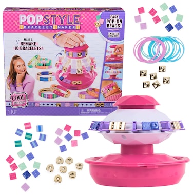 Cool Maker, PopStyle Bracelet Making Kit with 170 Beads, Make &amp; Remake 10 (Packaging May Vary), Arts and Crafts Kids Toys for Girls