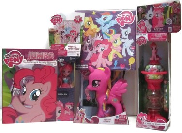 My Little Pony Sweet &amp; Pink Gift Bundle - (1) x 9" Spiral Fun Gumball Bank, Princess Cadance Pony, Pinkie Pie Equestria Girl Doll, 48pc &amp; 24pc Puzzles, 2016 Calendar &amp; Color Book - (7 Items)