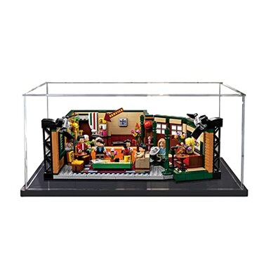 Lego Display Case for Lego Ideas 21319 Friends Central Perk Building Kit,Dustproof Display box Showcase for Ideas Seinfeld 21328, Ideas Big Bang Theory 21302(NOT Included The Model)