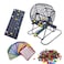 JUNWRROW Deluxe Bingo Game Set with 6 Inch Cage, Master Board,75 Colored Balls a Bag, 50 Cards, and 500 Color Mix Chips Ideal for Large Groups
