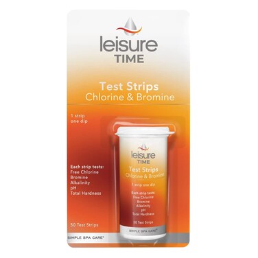 LEISURE TIME 45006A Spa &amp; Hot Tub Test Strips for Chlorine and Bromine
