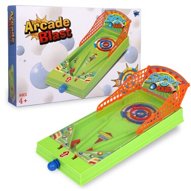 Point Games Arcade Blast - Miniature Tabletop Sports Shooting Arcade Game - Self-Contained &amp; Safe Arcade Toy - Small Board Game- Shooting Machine for Kids