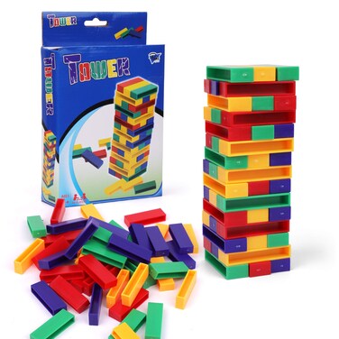 Point Games Tower - Stacking Blocks Game - Toppling Balance Tower Games - Developmental &amp; Interactive Puzzle, Test Stabilizing Skills- Ages 6+