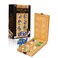 Point Games Solid Wood Deluxe Mancala - Folding Board Game w Metal Latch and Glass Marbles- Portable Strategy Travel Game - Recommended Ages 6+
