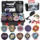 Battling Top Set, Burst Gyro Toys 10 Spinning Tops 2 Launchers Combat Battling Game with Portable Storage Box Gift for Kids Children Boys