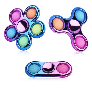 Jawhock 3 Pack Pop Fidget Spinner, Ideal Stress Relief Toys Adult Stress Relief Spinner Relief Gift Bag Stuffed Return Gift Birthday Party Gift Classroom Carnival for Kids Boys Girls