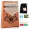 UNOKKI Kalimba 17 Key Thumb Piano, Portable Mahogany Mbira Finger Piano with Instruction, Carrying Bag, Tune Hammer, Holiday Gift for Kids &amp; Adults (Light Brown)