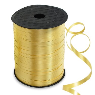 TONIFUL 500 Yards Curling Ribbon-Balloon Ribbon-Balloon String for Art&amp;Craft Decor,Gift Wrapping,Ribbons and Bows for Christmas New Year Birthday Gifts Supplies (Gold)