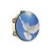 ENNBOM Tambourine Hand Bell Double Row Jingles Music Persuccion Church (8 Inch, Dove)