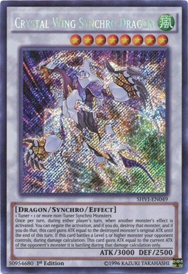 YU-GI-OH! - Crystal Wing Synchro Dragon (SHVI-EN049) - Shining Victories - 1st Edition - Secret Rare
