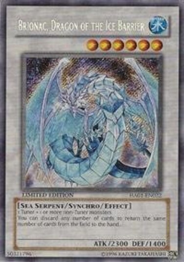 Yu-Gi-Oh! - Brionac, Dragon of The Ice Barrier (HA01-EN022) - Hidden Arsenal - 1st Edition - Secret Rare