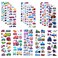 Kids Cars and Trucks Stickers Party Supplies Pack, 20 Different Sheets, Boy Stickers, Vehicle Stickers for Kids Toddler Boys with Cars, Fire Trucks, Construction, Buses, Airplane, Rocket and More