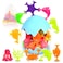 Suction Bath Toys for Kids, 18 Pcs Silicone Ocean Animal Suction Cup Toys with Eggshell &amp; Bag, No Hole Mold Free Bath Toy, Sensory Window Building Toys for Toddlers Boys Girls 3 4 5 6 Year Old
