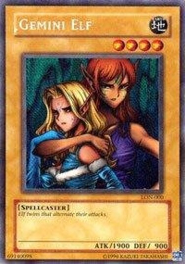 Yu-Gi-Oh! - Gemini Elf (LON-000) - Labyrinth of Nightmare - Unlimited Edition - Secret Rare