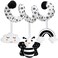 Baby Spiral Hanging Stroller and Car Seat Toys Black and White High Contrast Sensory Toy Newborn Plush Activity Toys Party Favors Quality Baby Gifts for Baby Shower New Year Valentine's Day-BEE