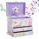 Jewelkeeper Jewelry Box for Girls with 2 Drawers - Unicorn Music Box with Glitter Rainbow and Stars - Beautiful Dreamer Tune - Kids Jewelry Box