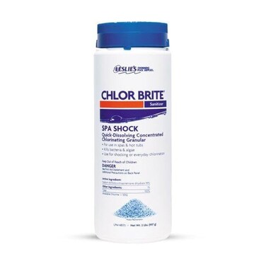 Leslie's Chlor Brite Granular Chlorine Spa Shock, 2 lbs. 48173