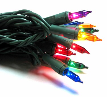 GE String-A-Long 300 Miniature String Lights Incandescent Christmas Lights Multi