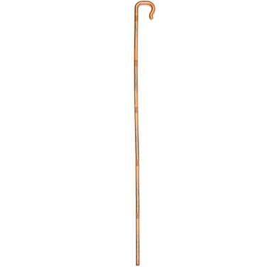 Skeleteen Shepherd's Costume Crook Staff - Shepherd Gold Wood Like Hook Cane For Cosplay And Dress Up 6' Ft