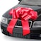 Mifflin-USA Big Car Bow (Matte Red, 30 inch) Gift Bow, Giant Bow for Car, Birthday Bow, Huge Car Bow, Big Red Bow, Christmas Bow, Gift Wrapping, Big Gift Bow for Car Decor with 2 Suction Cups