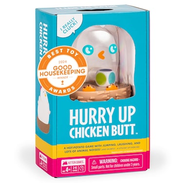 Exploding Kittens Hurry Up Chicken Butt 2-6 Players - Ages 4+ - 2 Minutes to Play - Hot Potato Style Card Game - Creative Kids Game, Perfect for Family Night Fun