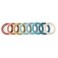 Itzy Ritzy Linking Ring Set; Set of 8 Braided, Rainbow-Colored Versatile Linking Rings; Attach to Baby's Car Seat, Stroller &amp; Activity Gym to Keep Toys Nearby; Rainbow