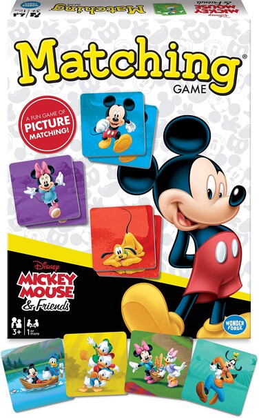Wonder Forge Mickey Mouse Matching Game - Engaging Board Game for Kids Age 3-5   Enhances Focus and Memory   Features Favourite Disney Characters   Ideal for Family Fun Time