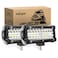 Nilight LED Pods 2Pcs 6.5 Inch 120W Triple Row Light Bar Flood Spot Combo 12000LM Driving Fog Off Road Lighting for Trucks Pickup Golf Cart SUV ATV UTV 4x4 Van Camper Boat