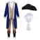 Spooktacular Creations George Washington Costume for Kids, Colonial Boys Costume Set with Wig and Hat for Halloween Dress Up Party (Large, 10-12 yrs)