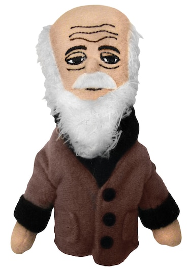 Charles Darwin Plush Finger Puppet and Refrigerator Magnet - Toy for Kids or Adults