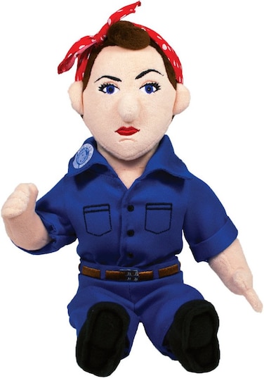 Rosie The Riveter Doll - 11" Soft Stuffed Plush Little Thinker