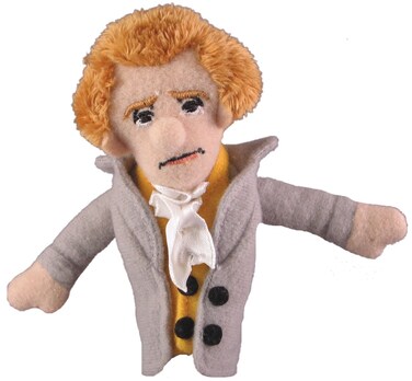 The Unemployed Philosophers Guild Thomas Jefferson Plush Finger Puppet and Refrigerator Magnet - Toy for Kids or Adults
