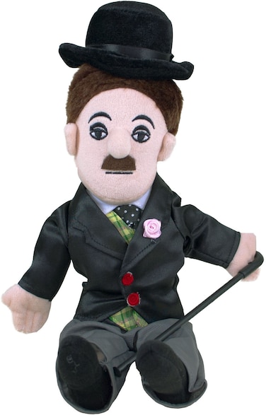 The Unemployed Philosophers Guild Charlie Chaplin Doll - 11" Soft Stuffed Plush Little Thinker
