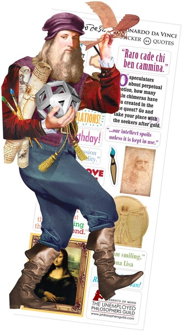 Unemployed Philosophers Guild Da Vinci Qutable Notables, 9" Height