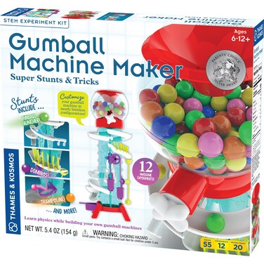 Thames &amp; Kosmos Gumball Machine Maker Lab - Build Machines with Physics &amp; Engineering Lessons   12 Experiments   Make Your Own Gumball Machines   Includes Gumballs   Award Winner