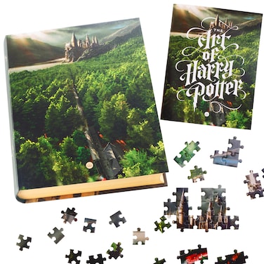 The Art of Harry Potter Jigsaw Puzzle with Keepsake Book Box, 500 Pieces - Includes Illustrated Book - Great Gift for Kids and Adults