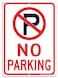 No Parking Sign With Symbol Sign, 14 x 10 Inches Reflective .40 Rust Free Aluminum, UV Protected, Weather Resistant, Waterproof, Durable Ink, Easy To Mount