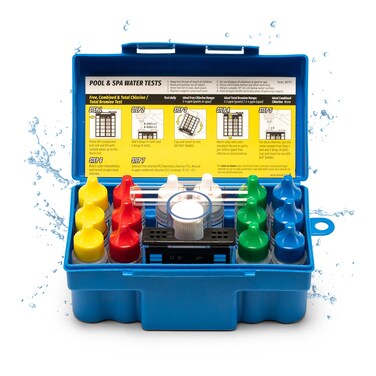 Taylor K-1005 DPD, 9-in-1 Pool Test Kit for Test Kit for Free &amp; Total Chlorine, Bromine, pH, Acid &amp; Base Demand, Total Alkalinity, Calcium Hardness, Cyanuric Acid   Made in The USA